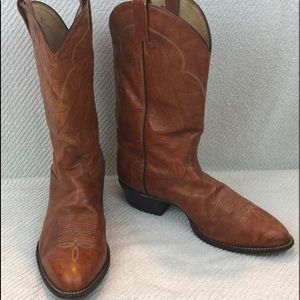 Tony Lama brown marbled leather boots 12 EEE